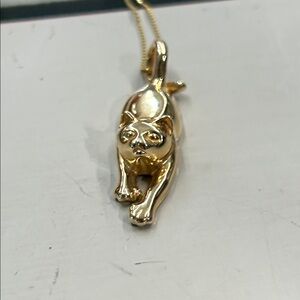 500205 14k cat pendant 3.5g